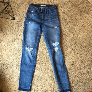Madewell 9” high rise skinny jeans